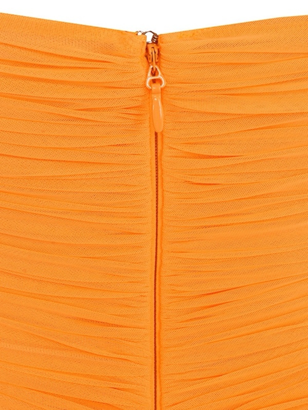 HOUSE of CB Tangerine Ruched Organza Mesh Mini Dress Sz. M - Picture 7 of 15